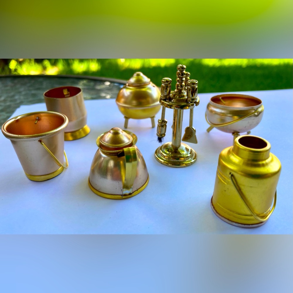 VTG Mini Brass StoveTop Cooking Set